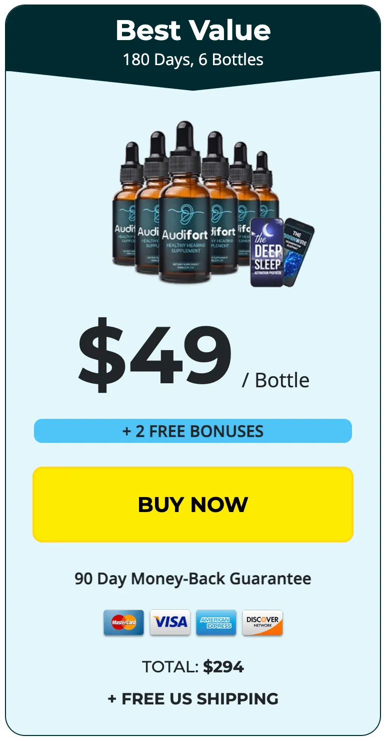 Audifort 6 Bottles 180 Day Supply — Click to Order